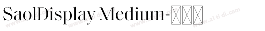 SaolDisplay Medium字体转换 SaolDisplay Medium字体转换